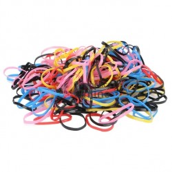 Elastice pentru codite de par, set 300 bucati RT010AA Colorate din silicon